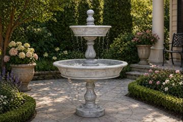 2 Tier Basin Concrete Water Fountain